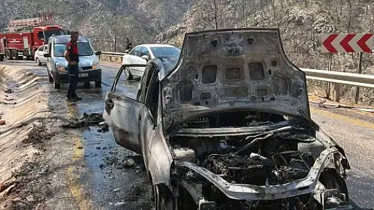 Marmaris'te araç yangını