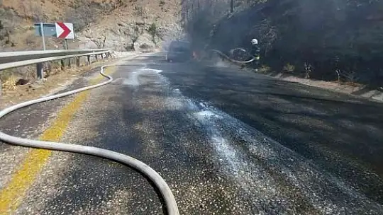 Marmaris'te araç yangını