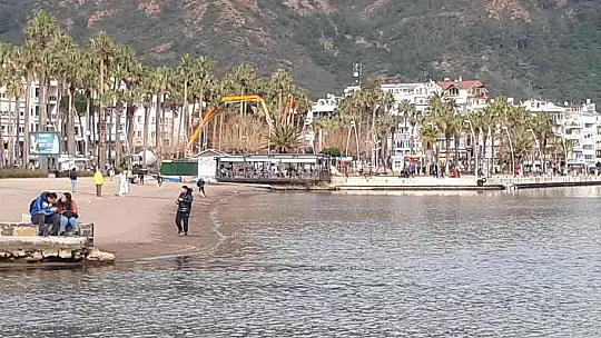 Marmaris'te deniz çekildi, olta balıkçılarının eli boş kaldı