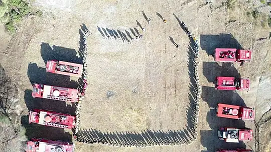 Marmaris'te gerçeği aratmayan yangın tatbikatı yapıldı