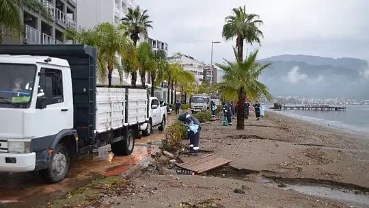 Marmaris'te sağanak yağışlar sorunsuz atlatıldı