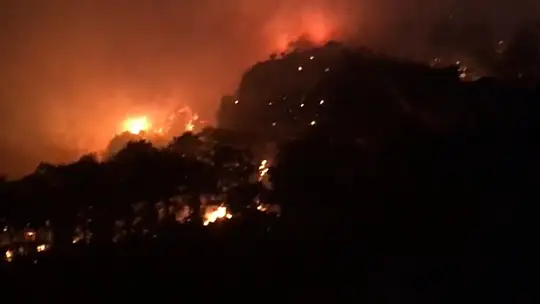 Marmaris'te siteye kadar inen yangında faciadan dönüldü