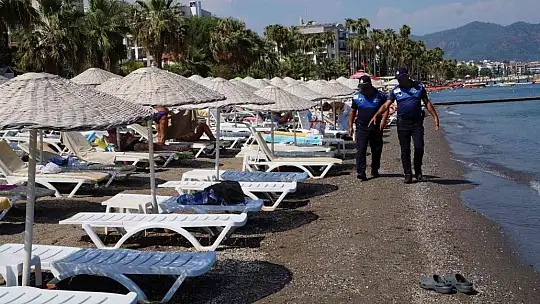 Marmaris'te zabıtadan sahil denetimi