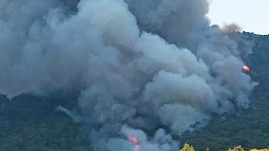 Marmaris'teki orman yangınının ilk başladığı ana ait görüntüler ortaya çıktı
