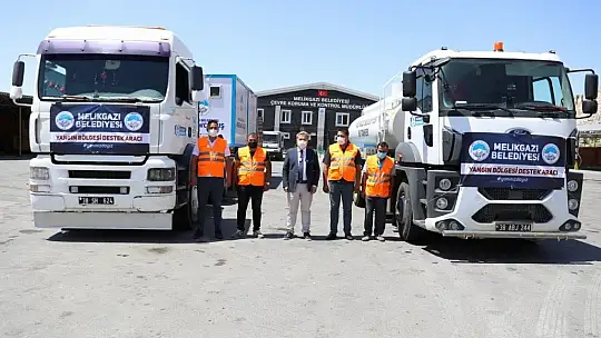 Melikgazi'den Muğla yangın bölgesine destek