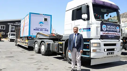 Melikgazi'den Muğla yangın bölgesine destek