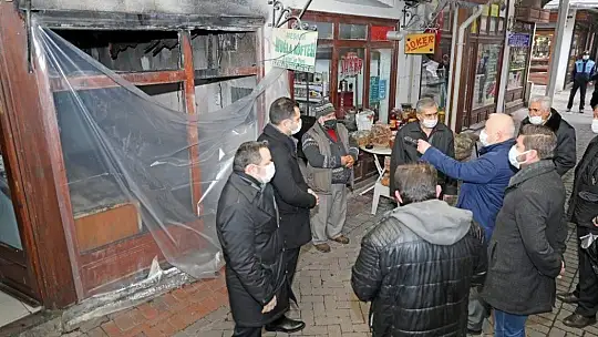 Menteşe Belediyesi'nden yangında zarar gören işyerlerine destek