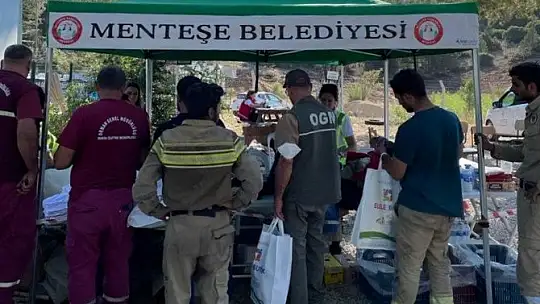 Menteşe Belediyesi, yangınlarda sahadaki ekiplerin ihtiyaçlarını karşılıyor