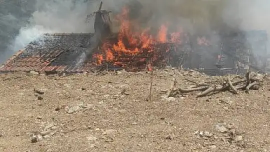 Metruk binada çıkan yangın ormana sıçramadan söndürüldü