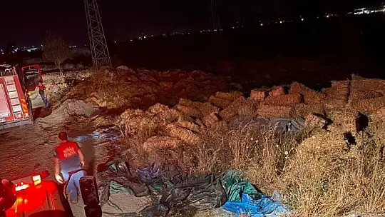 Milas'ta 1300 adet saman balyası zarar gördü