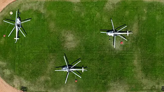 Muğla Atatürk Stadı helikopter pistine döndü