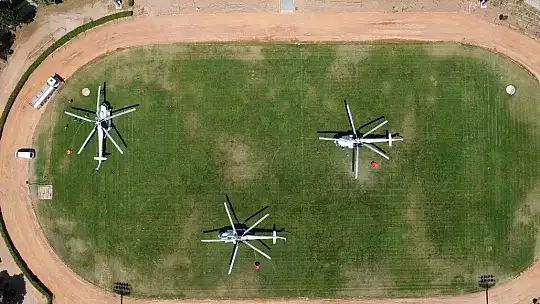Muğla Atatürk Stadı helikopter pistine döndü