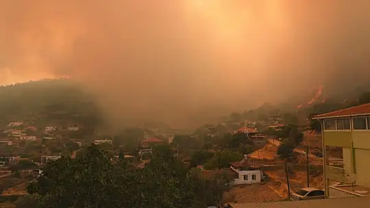 Muğla'da alevler dakikalar içerisinde böyle yayıldı
