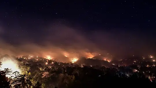 Muğla'da alevlerle mücadele gece boyu sürdü