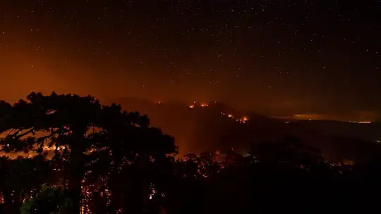 Muğla'da alevlerle mücadele gece boyu sürdü