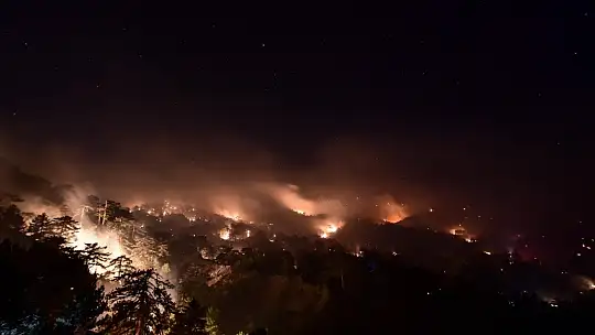 Muğla'da alevlerle mücadele gece boyu sürdü