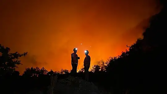 Muğla'da gecenin karanlığını alevler aydınlatıyor