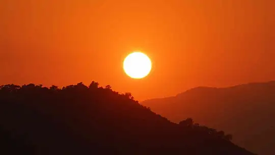 Muğla'da göz kamaştıran gün batımı