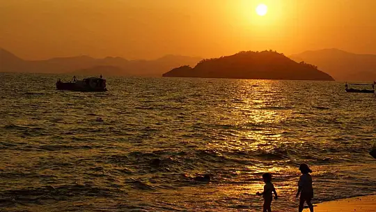 Muğla'da göz kamaştıran gün batımı