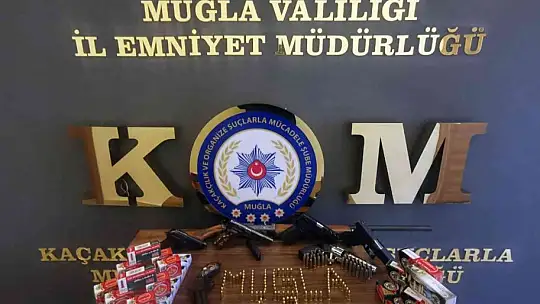 Muğla'da ruhsatsız silahlar ele geçirildi
