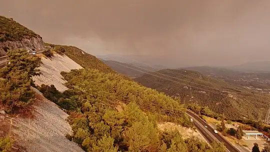 Muğla'da yükselen dumanlar gökyüzünü griye boyadı