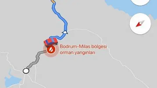 Muğla'daki yangınlar navigasyon uygulamalarına da yansıdı