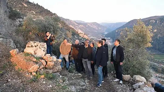 MUĞLA VALİSİ TAVLI IDYMA ANTİK KENTİNDE İNCELEMELERDE BULUNDU