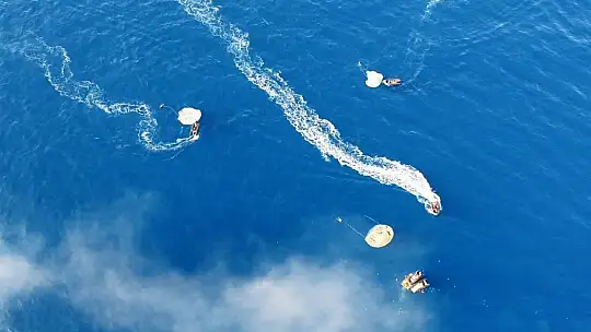 Nefes kesen tatbikat drone ile görüntülendi