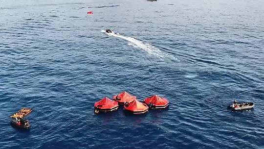 Nefes kesen tatbikat drone ile görüntülendi