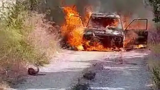 Önce alev topuna sonra metal yığınına döndü