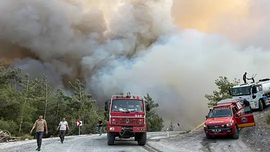 Ören'i aşan alevler Yeniköy Termik Santrali'ne doğru ilerliyor