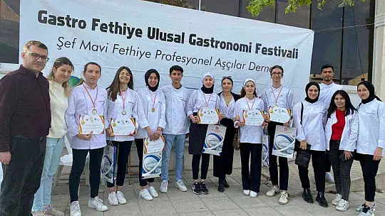 Ortaca Meslek Yüksekokulu aşçılık programı öğrencilerinden yedi madalya