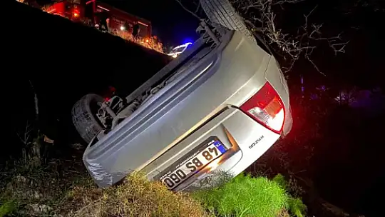 OTOMOBİL ŞARAMPOLE DÜŞTÜ