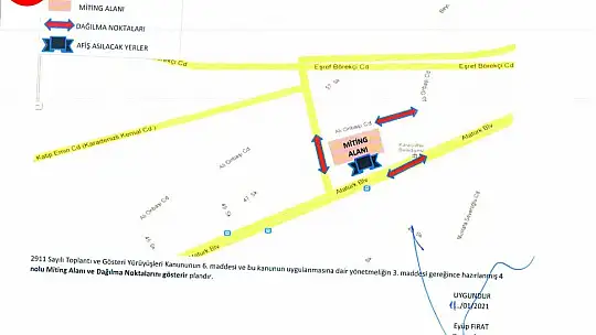 Toplantı Ve Gösteri Yürüyüşleri Güzergahları Belirlendi