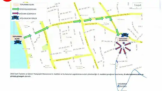 Toplantı Ve Gösteri Yürüyüşleri Güzergahları Belirlendi