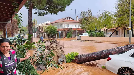 SAĞANAK YAĞIŞ SONRASI YOLLAR ÇAMURLA KAPLANDI