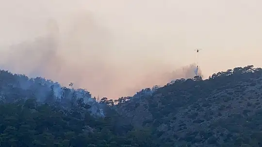 Seydikemer'de çıkan orman yangını devam ediyor