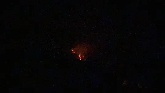 Seydikemer'de yangına gece karadan müdahale sürüyor