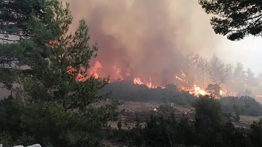 Seydikemer yangını devam ediyor