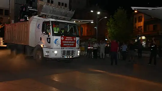 Sındırgı yangın destek ekibi ve yardımlar Muğla yangın bölgesine ulaştı