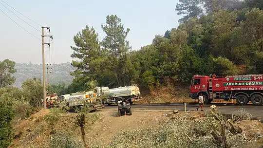 Tarihi Amos Antik Kenti çevresindeki yangına TOMA müdahelesi