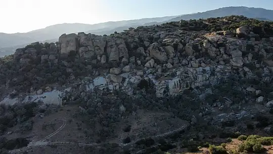 Türkiye'nin en yaşlı kayaları yangından kurtuldu