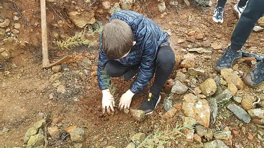 Turnuvaya gelen futbolcular fidan dikti