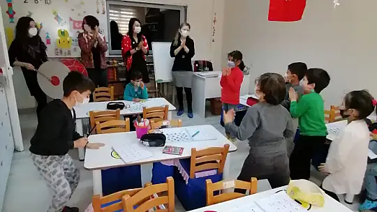Gazi Anaokulu'nun minik öğrencileri bu kez farkındalık etkinliğinde