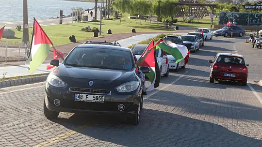 İsrail'in Kudüs'e saldırısına konvoylu protesto