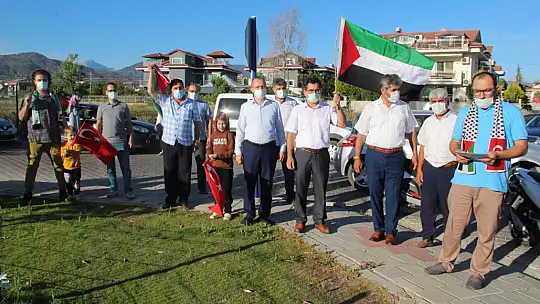 İsrail'in Kudüs'e saldırısına konvoylu protesto