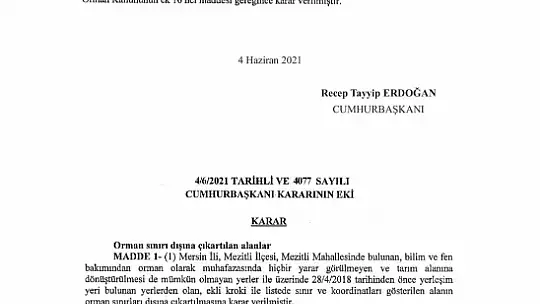 Resmi Gazete'den Seydikemer'de yapılacak TOKİ evleri için müjde