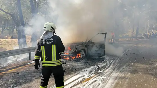 Fethiye'de araç yangını