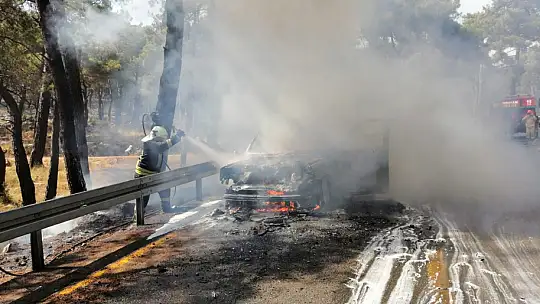 Fethiye'de araç yangını