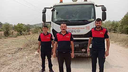 Şemdinli'den Muğla'ya gelen ekipler iş başında